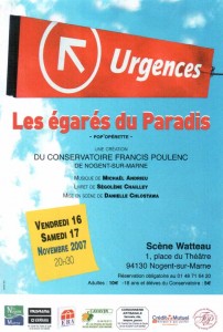 affiche pièce de théâtre Les égarés du Paradis