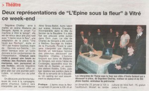 Article paru dans le journal Ouest France en 2009