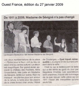 article de presse sur segolene Chailley